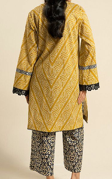 Alkaram Mustard/Black Lawn Suit (2 pcs) | Pakistani Lawn Dress in USA- Image 2