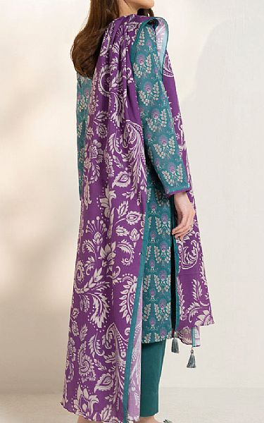 Alkaram Teal Lawn Suit (2 pcs) | Pakistani Lawn Dress in USA- Image 2