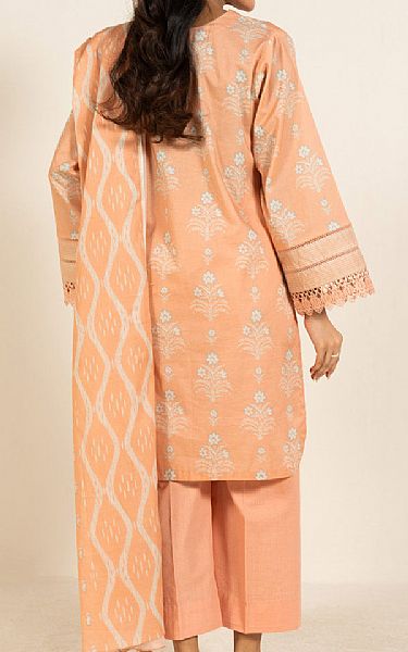 Alkaram Peach Lawn Suit (2 pcs) | Pakistani Lawn Dress in USA- Image 2