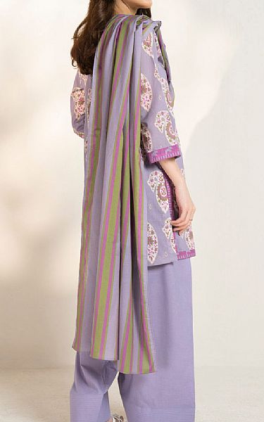 Alkaram Lilac Lawn Suit (2 pcs) | Pakistani Lawn Dress in USA- Image 2