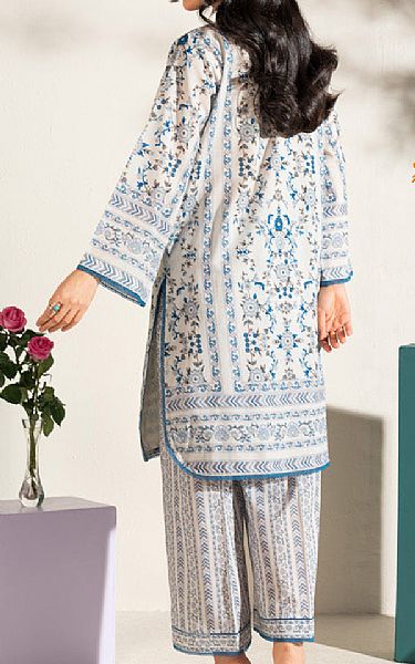 Alkaram Off White Lawn Suit (2 pcs) | Pakistani Lawn Dress in USA- Image 2
