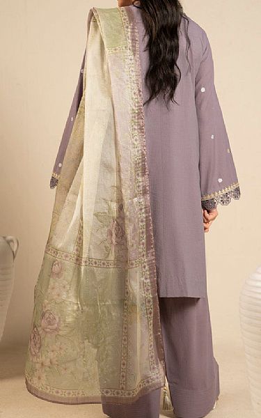 Alkaram Lilac Lawn Suit | Pakistani Lawn Dress in USA- Image 2