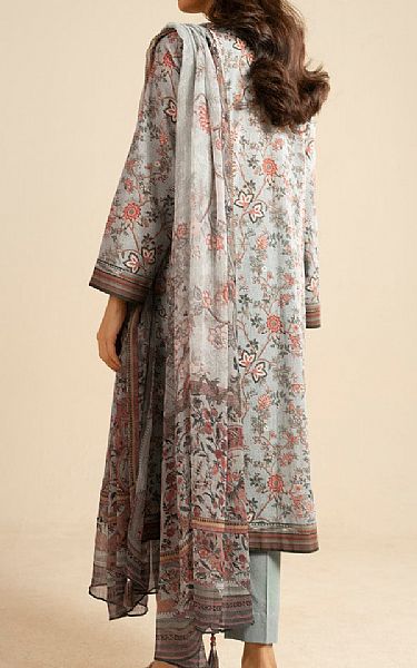 Alkaram Grey Lawn Suit | Pakistani Lawn Dress in USA- Image 2