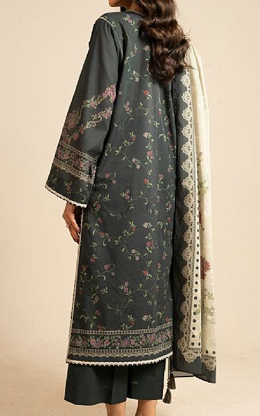 Alkaram Black Lawn Suit (2 pcs) | Pakistani Lawn Dress in USA- Image 2