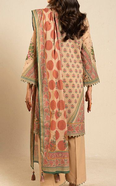 Alkaram Fawn Lawn Suit | Pakistani Lawn Dress in USA- Image 2