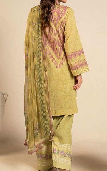 Alkaram Olive Green Lawn Suit | Pakistani Lawn Dress in USA- Image 2