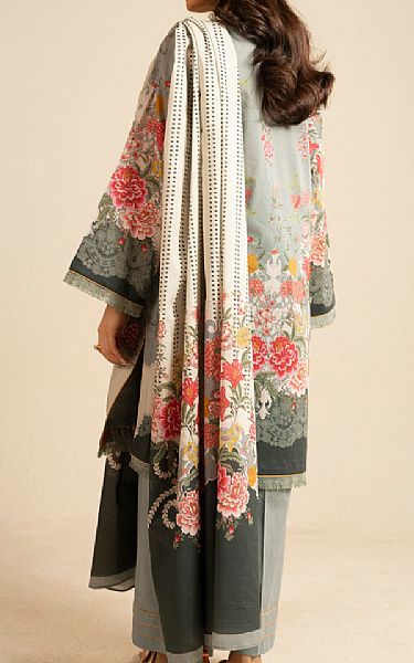 Alkaram Grey Lawn Suit | Pakistani Lawn Dress in USA- Image 2