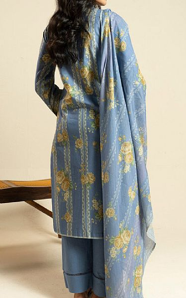Alkaram Blue Lawn Suit | Pakistani Lawn Dress in USA- Image 2