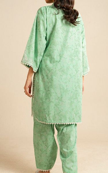 Alkaram Light Green Lawn Suit (2 pcs) | Pakistani Lawn Dress in USA- Image 2