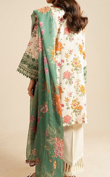 Alkaram Off White Lawn Suit | Pakistani Lawn Dress in USA- Image 2