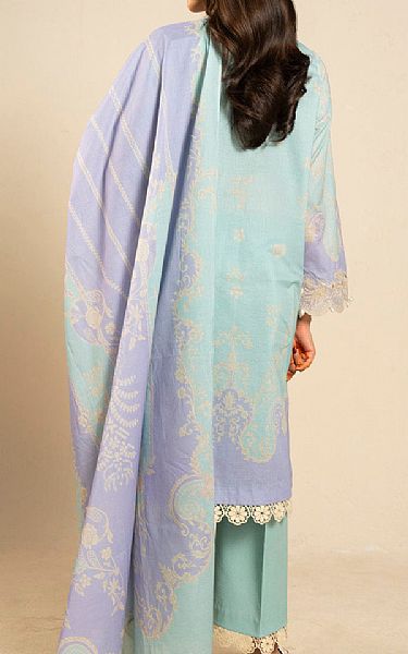 Alkaram Pale Aqua Lawn Suit | Pakistani Lawn Dress in USA- Image 2