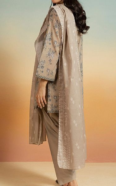 Alkaram Beige Lawn Suit | Pakistani Lawn Dress in USA- Image 2