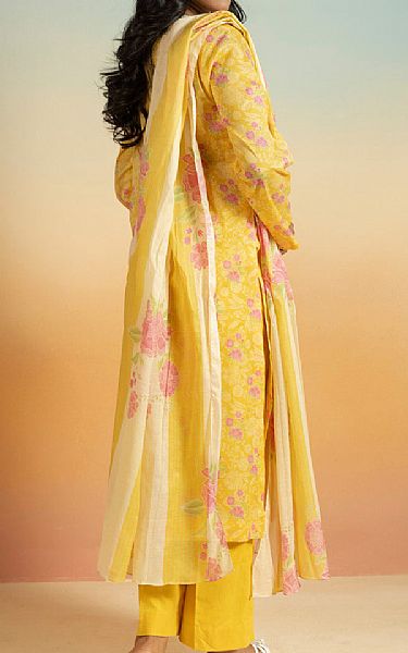 Alkaram Yellow Lawn Suit | Pakistani Lawn Dress in USA- Image 2