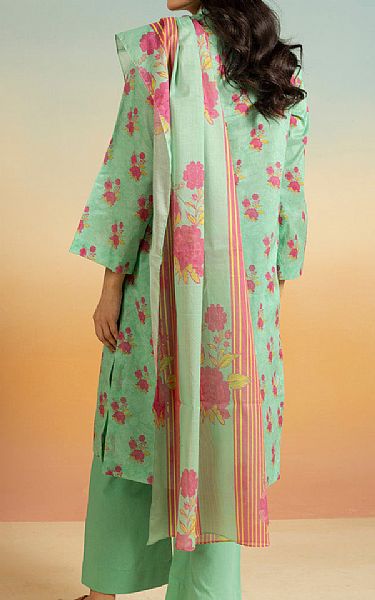 Alkaram Mint Green Lawn Suit | Pakistani Lawn Dress in USA- Image 2