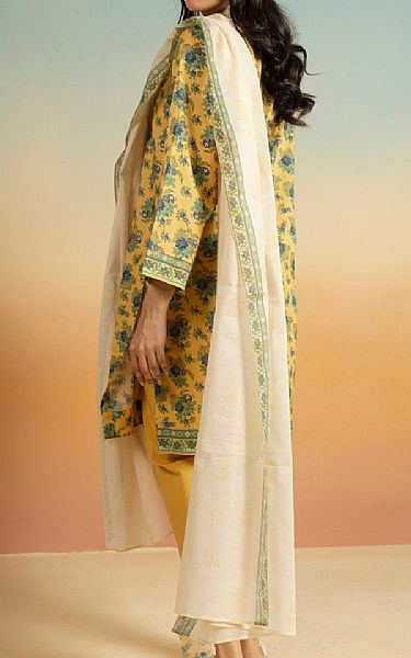 Alkaram Golden Yellow Lawn Suit | Pakistani Lawn Dress in USA- Image 2