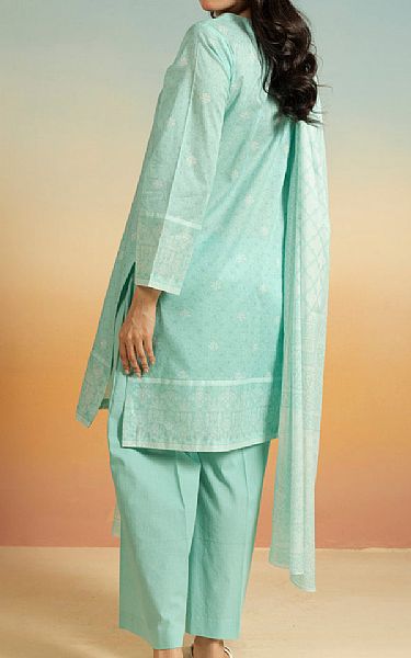 Alkaram Pearl Aqua Lawn Suit | Pakistani Lawn Dress in USA- Image 2