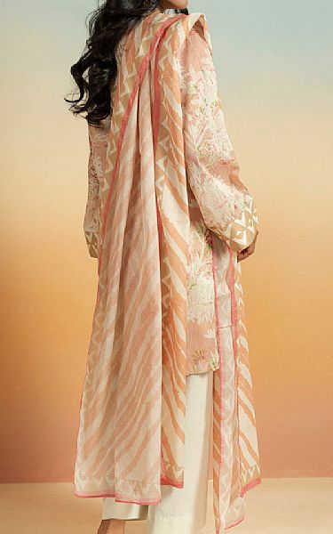 Alkaram Cavern Pink/Off White Lawn Suit | Pakistani Lawn Dress in USA- Image 2