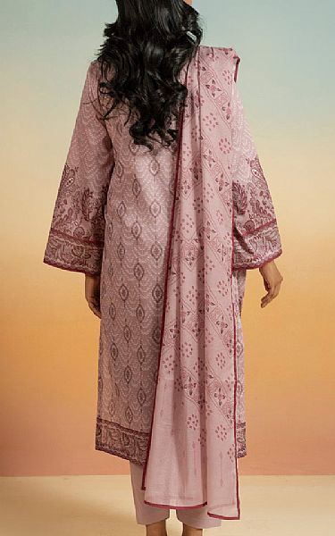 Alkaram Light Mauve Lawn Suit | Pakistani Lawn Dress in USA- Image 2