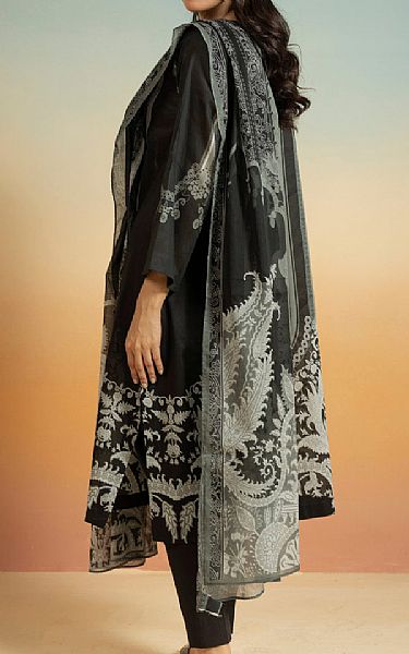 Alkaram Black Lawn Suit | Pakistani Lawn Dress in USA- Image 2