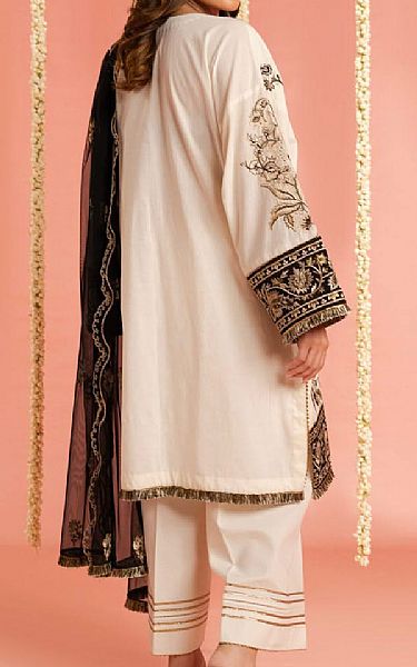 Alkaram Off White Lawn Suit | Pakistani Lawn Dress in USA- Image 2