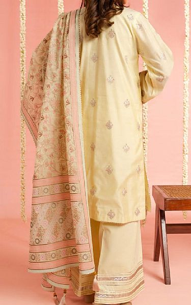 Alkaram Cream Lawn Suit | Pakistani Lawn Dress in USA- Image 2