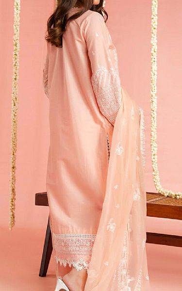 Alkaram Light Peach Lawn Suit | Pakistani Lawn Dress in USA- Image 2