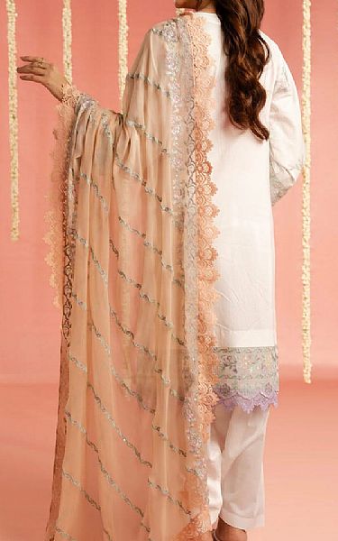 Alkaram Off White Lawn Suit | Pakistani Lawn Dress in USA- Image 2