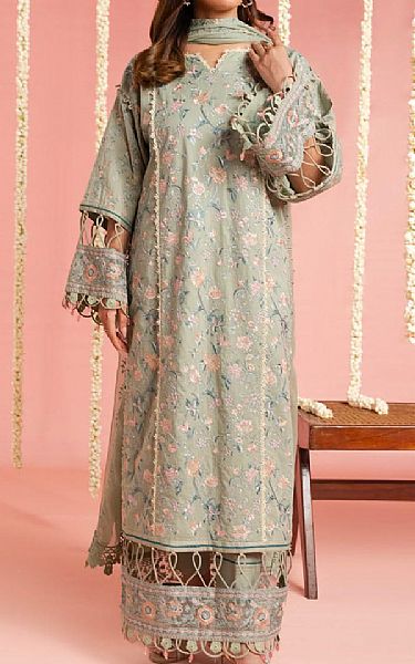 Alkaram Sage Green Lawn Suit | Pakistani Lawn Dress in USA- Image 1