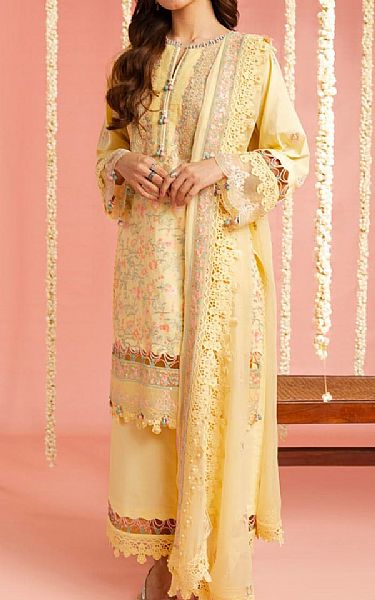 Alkaram Lemon Lawn Suit | Pakistani Lawn Dress in USA- Image 1