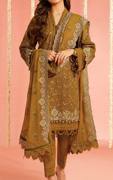 Alkaram Bronze Lawn Suit | Pakistani Lawn Dress in USA- Image 1
