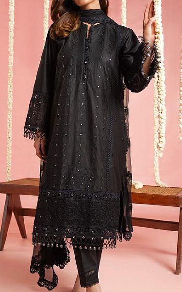 Alkaram Black Lawn Suit | Pakistani Lawn Dress in USA- Image 1