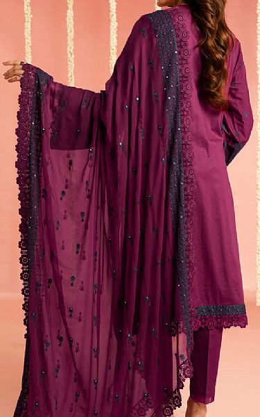 Alkaram Dark Raspberry Lawn Suit | Pakistani Lawn Dress in USA- Image 2