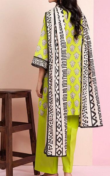 Alkaram Lime Green Lawn Suit (2 pcs) | Pakistani Lawn Dress in USA- Image 2