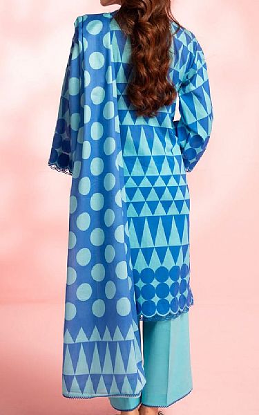 Alkaram Blue Lawn Suit | Pakistani Lawn Dress in USA- Image 2