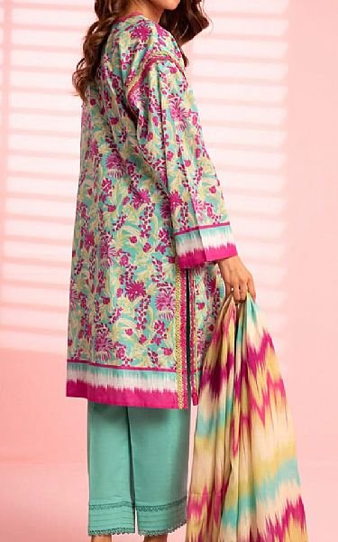 Alkaram Aqua Green Lawn Suit (2 pcs) | Pakistani Lawn Dress in USA- Image 2