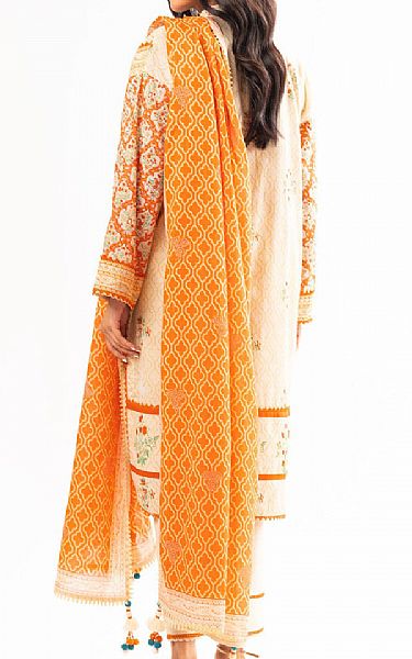 Alkaram Ivory Lawn Suit | Pakistani Lawn Suits- Image 2