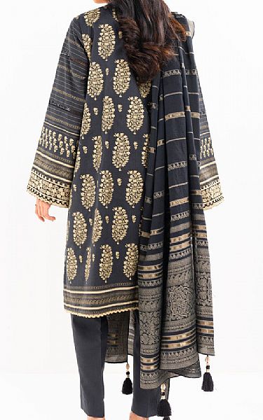 Alkaram Black Cambric Suit | Pakistani Lawn Suits- Image 2