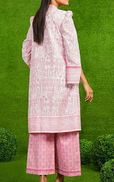 Alkaram White/Pink Lawn Suit (2 Pcs) | Pakistani Lawn Suits- Image 2