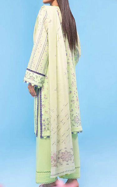 Alkaram Mint Green Lawn Suit (2 Pcs) | Pakistani Lawn Dress in USA- Image 2