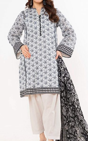 Alkaram Black Dobby Suit (2 pcs) | Pakistani Lawn Dress in USA- Image 1