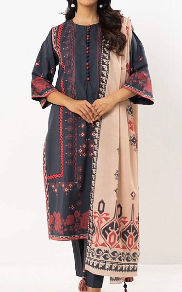 Alkaram Black Lawn Suit (2 pcs) | Pakistani Lawn Dress in USA- Image 1