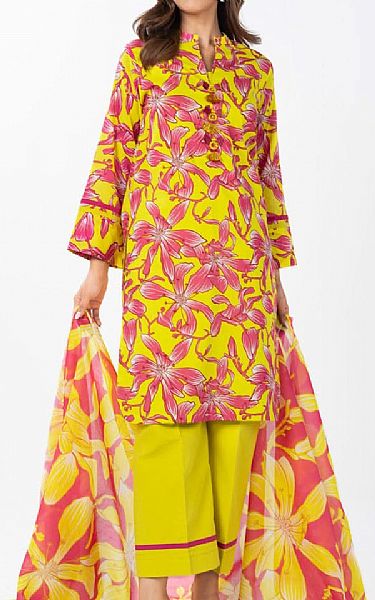 Alkaram Lime Green Lawn Suit | Pakistani Lawn Dress in USA- Image 1