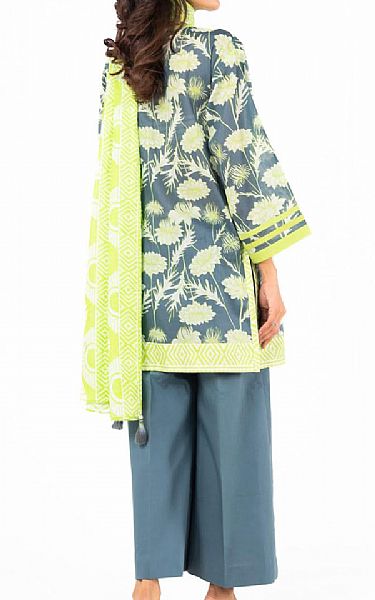 Alkaram Slate Grey Lawn Suit | Pakistani Lawn Dress in USA- Image 2
