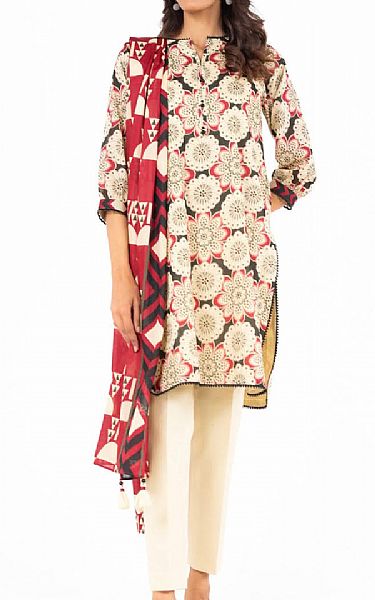 Alkaram Off White Lawn Suit | Pakistani Lawn Dress in USA- Image 1