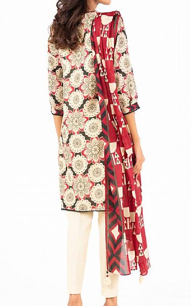 Alkaram Off White Lawn Suit | Pakistani Lawn Dress in USA- Image 2