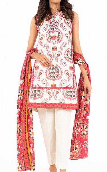 Alkaram White Lawn Suit | Pakistani Lawn Dress in USA- Image 1
