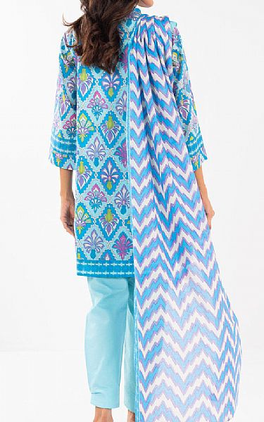 Alkaram Sky Blue Lawn Suit | Pakistani Lawn Dress in USA- Image 2