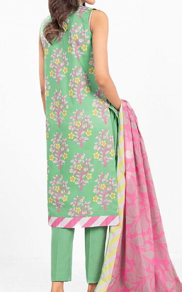 Alkaram Light Green Lawn Suit | Pakistani Lawn Dress in USA- Image 2
