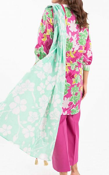 Alkaram Pink Lawn Suit | Pakistani Lawn Dress in USA- Image 2