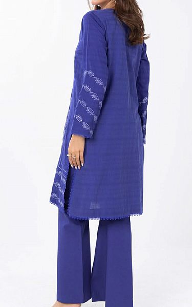 Alkaram Blueberry Jacquard Suit (2 pcs) | Pakistani Lawn Dress in USA- Image 2